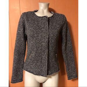 Gap Herringbone Fleece Zip Up Jacket, Small